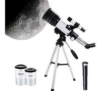 Télescopes pour Enfants Professionnels de l'astronomie, Ouverture de 70 mm, télescope réfracteur astronomique à Monture AZ de 400 mm avec trépied réglable pour Explorer la Lune et Ses cratères