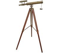 Télescopes royaux en laiton avec trépied réglable en bois pour décoration de bateau