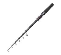 Telescopic Fishing Rod - Portable Spining Pole, Compact Travel Angling, 82.68 inches Colapsible Carbon Fiber Blank | Lightweight Marine River Sea Kit, Outdoor Fishing Set Men Women