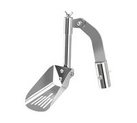 Telescopic Gutter Cleaner, Stainless Steel Debris Scoop, Extendable Handle Tool, Silver, Curved Shovel Head, Lightweight Adjustable Length, for Roofs, Gardens, Townhouses, Villas, Ditch Clearing