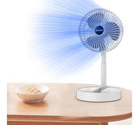 Telescopic Rechargeable Desk Fan - Adjustable Height Desktop Cooler, Foldab