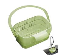 Telescopic Sink Strainer, Food Waste Collector Basket, Adjustable Kitchen Drain Filter with Extendable Frame, Sink Drainer Holder, Waste Catcher with Space Saving, Kitchen Strainer for Counter