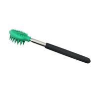 Telescoping Back Scratcher, Silicone Massage Brush, Portable Stainless Steel Handle, Adjustable Length, Ergonomic Grip, Itching Relief, Bathroom, 7-20 Inches