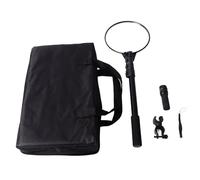 Telescoping Inspection Mirror 20 cm, Mechanic Mirror with 360° Adjustable Wide Angle and LED Light, Extendable Long Handle Mirror Tool for Under Vehicle and Tight Space Inspection