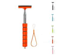 Telescoping Side Mirror Squeegee, Car Rearview Mirror Wiper, Car Mirrors Cleaner with Telescopic Long Rod, Portable Cleaning Tool for Rainy Foggy Weather, for All Vehicles (Orange)