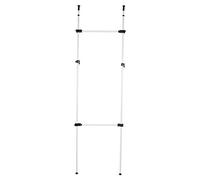 Télescopique Garde-Robe Système Penderie Telescopique Garde Robe 2 Barres 2 Pôles Penderie Ouverte Telescopique largeur (80-139cm) x hauteur (281-329cm) Réglable