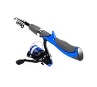 Télescopique Portable Canne à pêche en Fiber de Carbone Superhard, for Bateau, leurre Mouche sur Glace, avec Moulinet Haute qualité, Ensemble matériel, 1.2m/1.4m(1.2m)