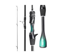 Télescopique Portable Canne à pêche ultra légère en fibre de carbone avec canon rappel Solid Top UL Cannes à truite super douces et rapides(1.53M)