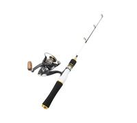 Télescopique Portable Ensemble Canne à pêche d'hiver et Moulinet de 58 cm, sur Glace en Carbone, matériel for débutants(Blanc)