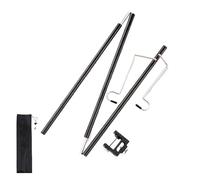 Télescopique Poteau Lumière Camping avec Support de Lanterne, Base Trépied Pliable et Crochet Suspension - Lampe Extérieure pour Le, VR, l'Éclairage Portable(Without Ground Plug (Double Hook))