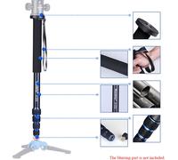 Télescopique réglable Portable en alliage d'aluminium Photographie DSLR Caméscope Monopode Monopode Pole Canne pour Canon Nikon Pentax Olympus aeltesten