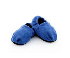 TELESHOPPINGCENTER TSC - Chaussons Chauffants - Pantoufles de Maison Chauffables au Micro-Ondes - Graines de Lin Amovibles et chauffables au Micro-Ondes - Rouge Bleu Léopard Dalmatien - Taille 36-42