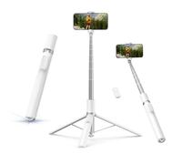 TELESIN 180CM Selfie Stick Trépied pour Téléphone, Portable Support de Téléphone avec Télécommande Bluetooth, Support Rotatif à 360° avec Capteur de Gravité S'ouvre Automatiquement pour iPhone/Android