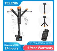 TELESIN 3 en 1 télécommande sans fil sous-marine extensible Selfie bâton trépied barre de flottabilité pour Gopro Hero 9 10 11 12 13 Max
