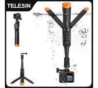 TELESIN 3 en 1 télécommande sous-marine extensible étanche Selfie bâton trépied barre de flottabilité pour Gopro Hero 9 10 11 12 13 Max