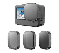TELESIN 3 Pack filtres à densité Neutre ND8 ND16 ND32 pour GoPro Hero 12 Hero 11 Hero 10 Hero 9 Kit de Protection d'objectif de Filtre à densité Neutre pour GoPro Hero 10 Hero 9 Noir Accessoires