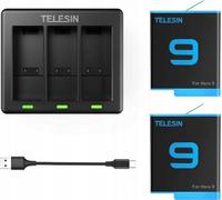 Telesin 3-slot Charger + 2 Batteries For Gopro Hero 11 / Hero 10 / He