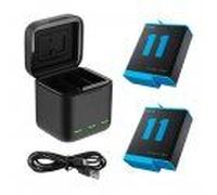 Telesin 3-slot Charger Box For Gopro Hero 9 / Hero 10 + 2 Batteries (