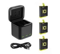 Telesin 3-slot Charger Box For Gopro Hero 9 / Hero 10 + 3 Batteries (