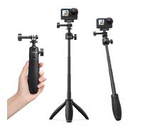 TELESIN 46CM Mini Perche Selfie Trépied pour DJI Osmo Nano Action 6/5 Pro/4, GoPro Hero 13/12, Insta360 X5 X4 Ace Pro - Monopode Réglable 360°, Poignée Extensible Vlog, Base Magnétique Stable