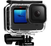 TELESIN 50M Étui étanche pour GoPro Hero 11/10/9 Noir, étui de Protection sous-Marine imperméable avec Supports de trépied et vis de Fixation, pour GoPro Hero 11/10/9(boîtier étanche)