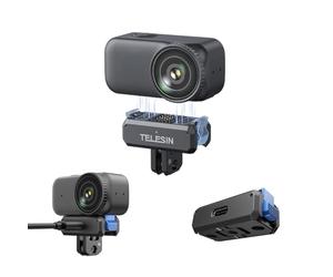 TELESIN Adaptateur de charge magnétique à dégagement rapide pour DJI Osmo Nano Accessoires, base adaptateur pliable pour DJI Osmo Nano, avec trou de vis 1/4, magnétique double direction, absorption