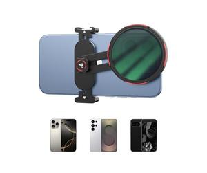 TELESIN Adaptateur de Filtre de Téléphone, Support de 67 mm, Adaptateur de Pince pour iPhone/Android, Pixel et Autres