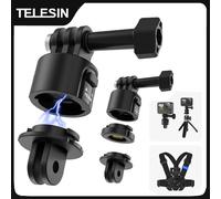TELESIN Adaptateur magnétique à dégagement rapide avec vis 1/4 pour Gopro Hero, Insta 360, DJI OSMO
