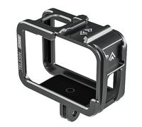 TELESIN Aluminium Cage boîtier de Protection pour GoPro Hero 12 11 10 9, Compatible avec Go Pro avec Filtre d'objectif ND CPL sur l'appareil Photo, avec Sabot Froid se connecte au Microphone de vidéo
