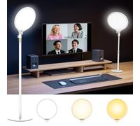 TELESIN Anneau Lumineux de Bureau, 10,5" Anneau Lumineux à Intensité Variable avec Support & Minuteur, Lampe Vidéo avec 9 Niveaux de Luminosité 3000-6000 K, pour Visioconférence, Bureau, TikTok