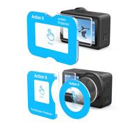 TELESIN [AR-Ultra] Protecteur d'écran et d'objectif pour DJI Osmo Action 6, revêtement antireflet AR pour vlogging en plein air, avec cadre d'alignement automatique facile à installer, incassable