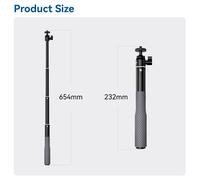 TELESIN-Bâton à selfie étanche,monopode flottant,rotation à 360 °,rotule,perche à selfie pour GoPro DJI Osmo Action Insta360 - Type Selfie Stick WSS001