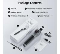 TELESIN-Bâton de selfie sous-marin,étanche,extensible,avec télécommande sans fil,pour Gopro fore8,9,10,11,12- Diving Selfie Stick -A