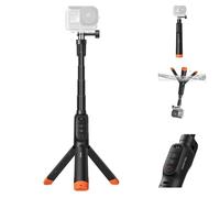TELESIN Bâton Flottant Selfie trépied Bluetooth pour DJI Osmo Action 6 5 4, Perche étanche Extensible 3 en 1 poignée trépied avec amplificateur de Signal, Manche de plongée 15m sous-Marine