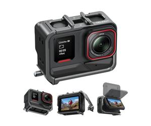 TELESIN Boîtier de protection en alliage d'aluminium pour Insta 360 Ace Pro2/Ace Pro/Ace, boîtier de protection en métal à dégagement rapide avec vis de 1/4" et griffe d'accessoires, accessoires Ace