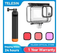 TELESIN 60M Boîtier étanche pour Gopro Hero 11 10 9 Black, Plongée sous-Marine Coque de Protection Transparente avec Support à dégagement Rapide pour caméra d'action Gopro Hero 11 10 9 Black