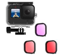 TELESIN Boîtier étanche 60M pour GoPro Hero 13/12/11/10/9 – Plongée sous-marine avec filtre