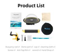 Telesin-Boîtier sous-marin étanche à 30m avec poignée flottante et déclencheur,pour GoPro fore13,12,11,10,9- For Hero 12 11 10 9