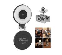 TELESIN C03 Lampe à selfie magnétique compatible avec Magsafe, CRI97 LED 360 ° avec miroir pour iPhone/Android, pour selfies/photographie/TikTok/Zoom (noir)