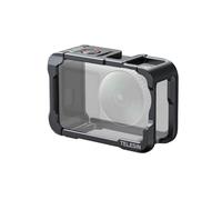 TELESIN Cadre de protection en alliage d'aluminium pour appareil photo DJI Osmo Action 6, coque de protection en métal à dégagement rapide avec vis de 6,35 mm et griffe, accessoires Action 6