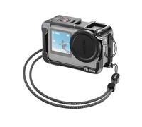 TELESIN Cage Protectrice en Aluminium pour DJI Osmo Action 6, CNC Metal Quick-Release Cage avec Protection Objectif, Accès Batterie Rapide, Cold Shoe, Filetage 1/4" & Ports d’Extension pour Vlog