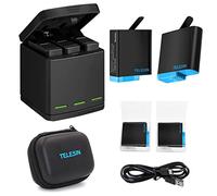 TELESIN Chargeur de Batterie Triple Set Chargeur + 2 Batteries avec câble USB Type-C + 2 Organisateur de Piles Kit d'accessoires pour GoPro Hero 8 Hero 7 Hero 6 Hero 5 Black (1 Chargeur +2 Batteries)