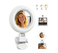 TELESIN Clip-on Lumière Téléphone Selfie Light, 3 Modes d'éclairage Ajustés et 3 Niveaux de Luminosité pour iPhone/Android, Vidéoconférence sur Ordinateur Portable, TikTok, Appels Zoom, Maquillage
