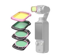 TELESIN Lot de filtres ND pour DJI Osmo Pocket 4/3, VND 2-32 + CPL + 1/4 Black Mist + Cool Rose, kit de filtres magnétiques Snap-On pour Vlog, voyage, vidéo cinématique