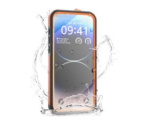 TELESIN° Coque étanche pour iPhone 15, Coque étanche IP68 avec Protection D'écran Intégrée, Housse de Protection pour iPhone 15, Résistante aux Chocs, à la Poussière et aux Chutes
