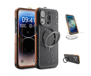 TELESIN° Coque étanche pour iPhone 15 Pro Max, Coque étanche IP68 avec Protection D'écran Intégrée, Housse de Protection pour iPhone 15 Pro Max, Résistante aux Chocs, à la Poussière et aux Chutes