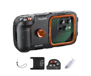 TELESIN Coque Waterproof pour TéLéphone Portable pour Plongée sous-Marine