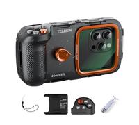 TELESIN Coque Waterproof pour Téléphone Portable pour Plongée sous-Marine, Coque Etanche & Poignée Universels pour Photo et Vidéo sous-Marin, pour iPhone/Android/Samsung et Autres Téléphones (Noir)