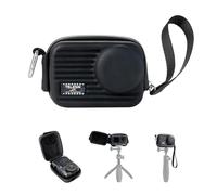 TELESIN DisAdv Mini sac de transport pour DJI Osmo Action 6/5 Pro/4/Xtra Edge Pro/Edge, étui de rangement rigide étanche pour appareil photo et cage Noir