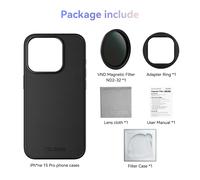 TELESIN-Filtre CPL VND pour iPhone 15 pro 15 pro max,avec étui de protection d'objectif,accessoires - Type For 15 pro VND